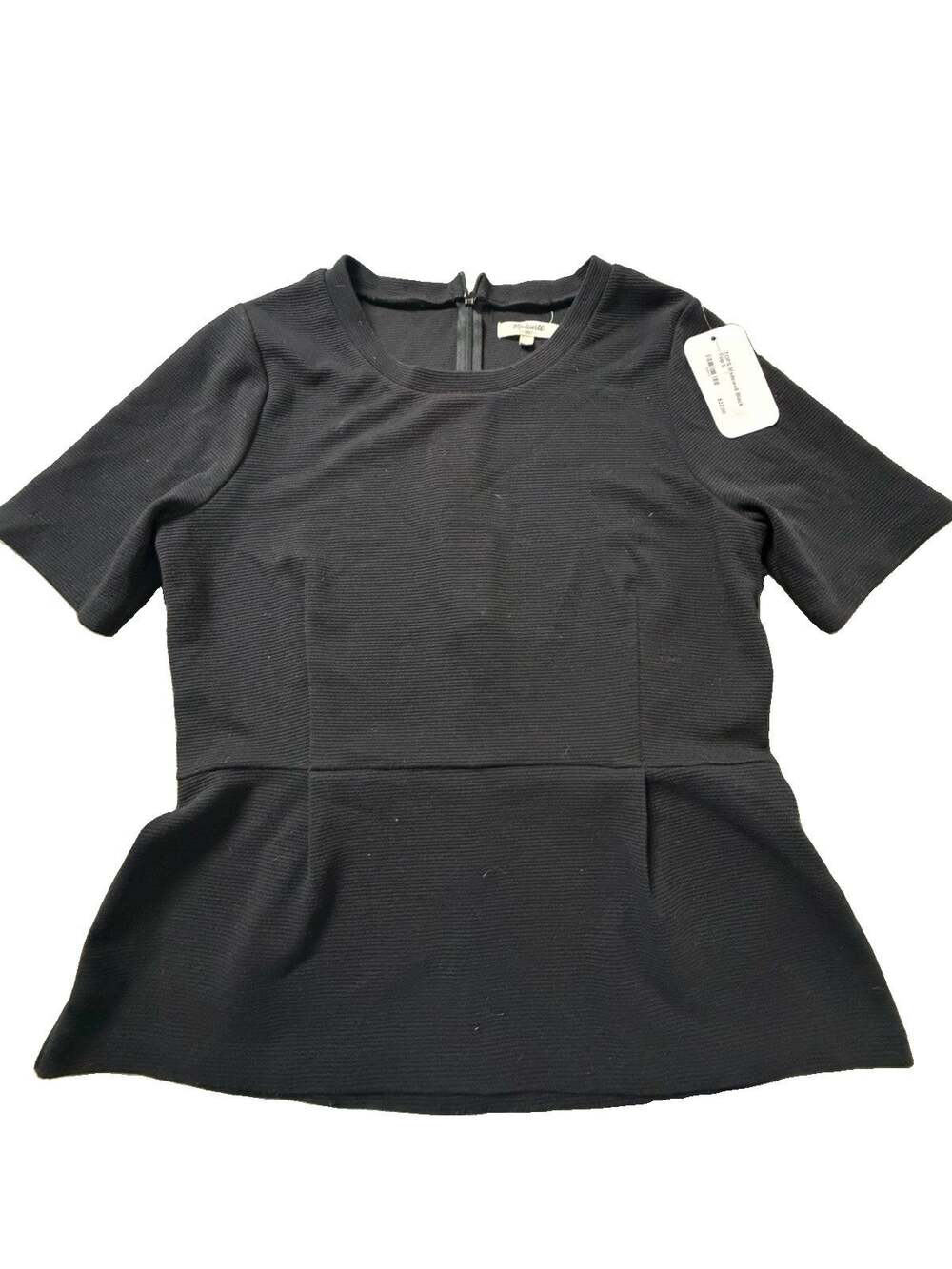 Black Women’s Madewell Luxury Peplum Size Large Top (AY29)